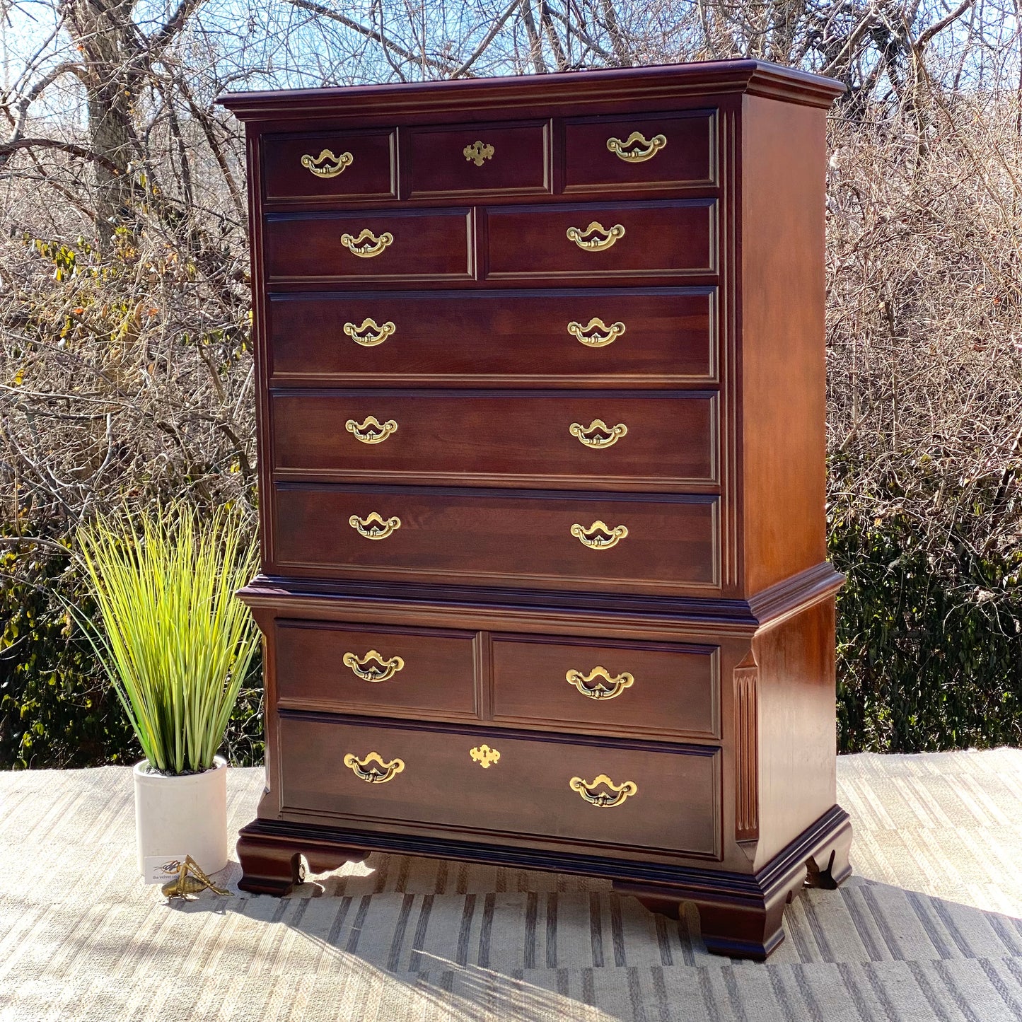 Vintage Thomasville Wooden 7 Drawer Dresser