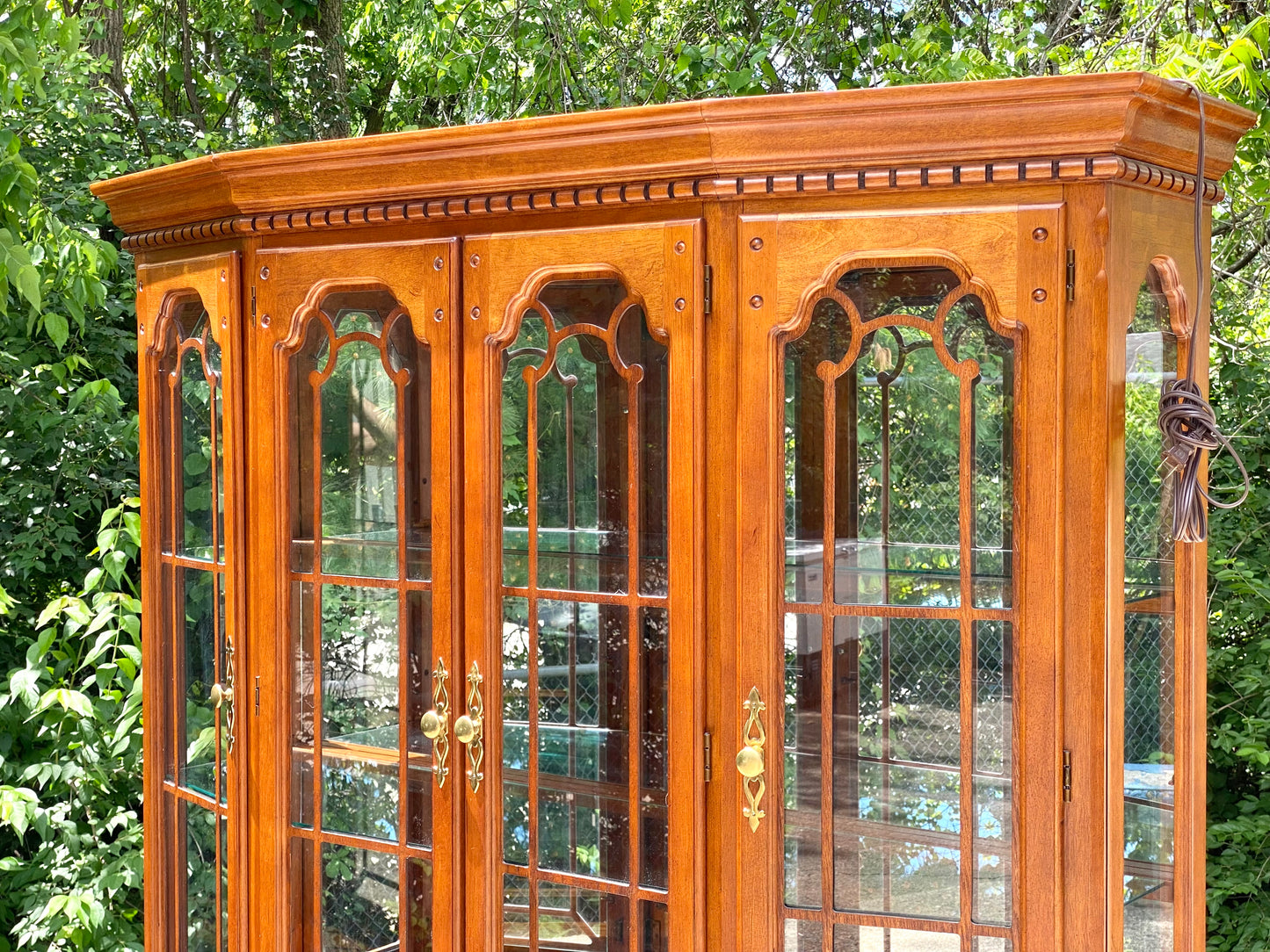 Gorgeous Lexington 2 Piece Lighted Hutch Display Cabinet