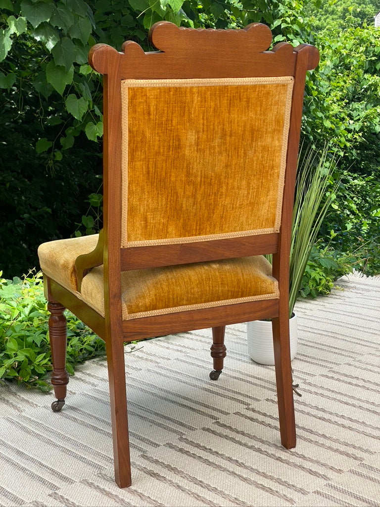 Antique Walnut Accent Chair