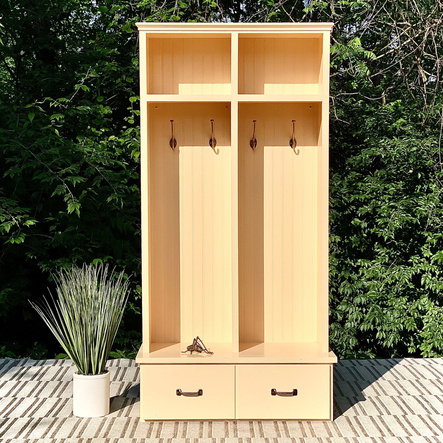 Custom Wooden Double Hall Bench