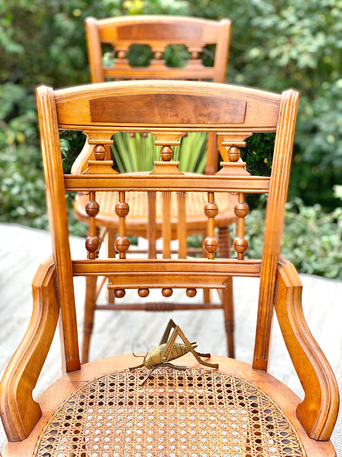 Vintage Eastlake Birds Eye Maple Chairs