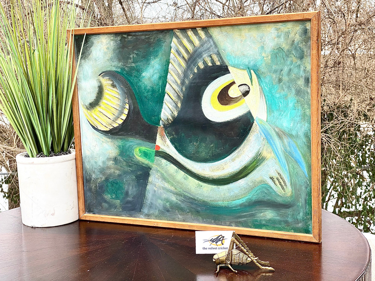 Pair of Vintage MCM Rookwood Artist Original Framed Paintings