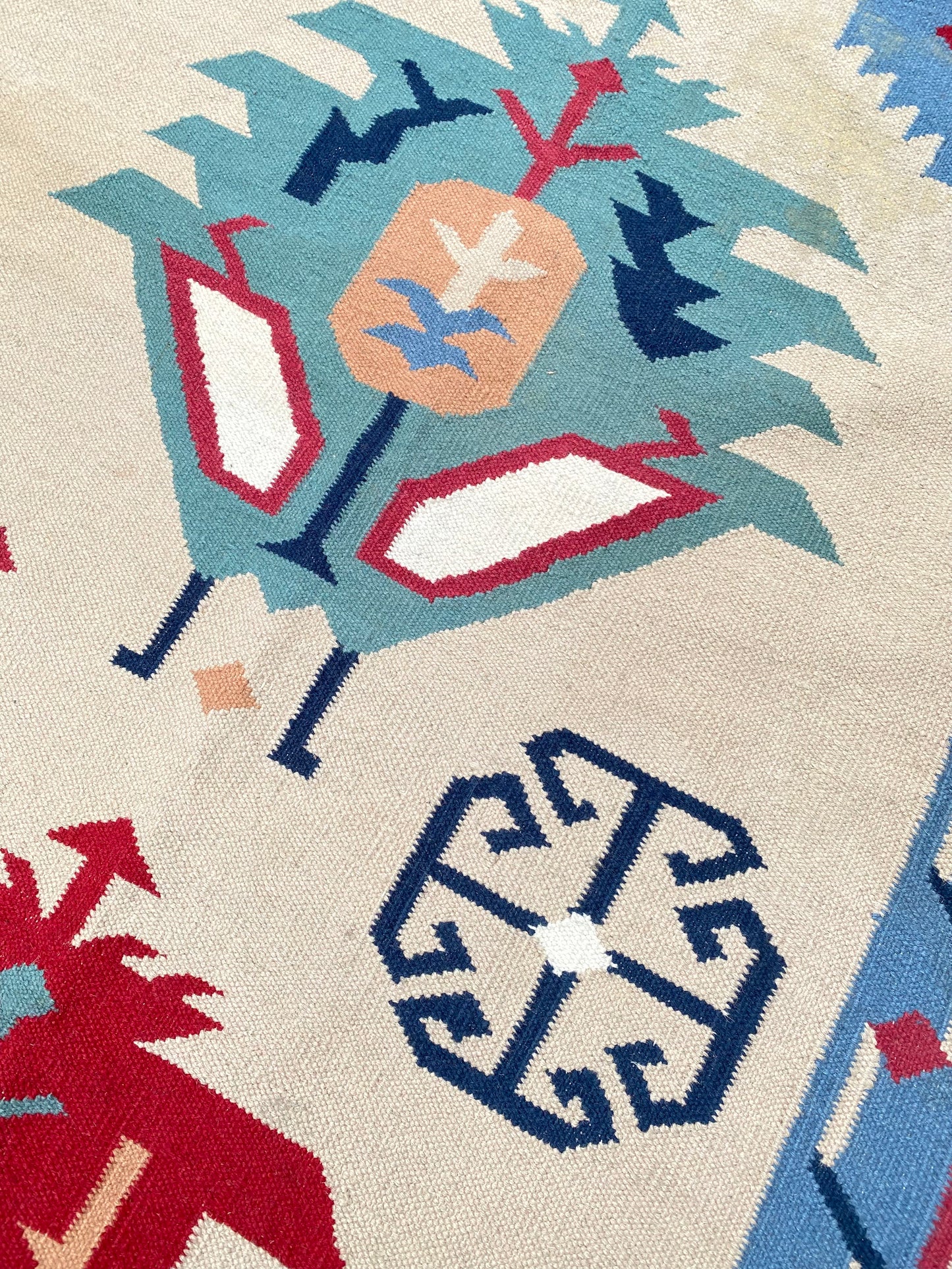 Large Native American Colorful Woven Area Rug