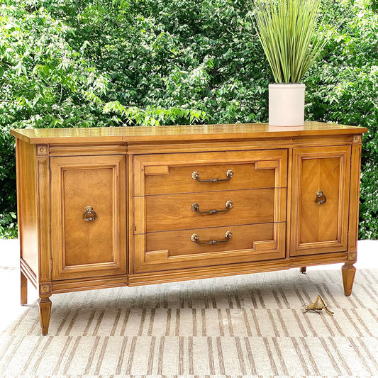 Vintage Thomasville Wooden Sideboard Credenza