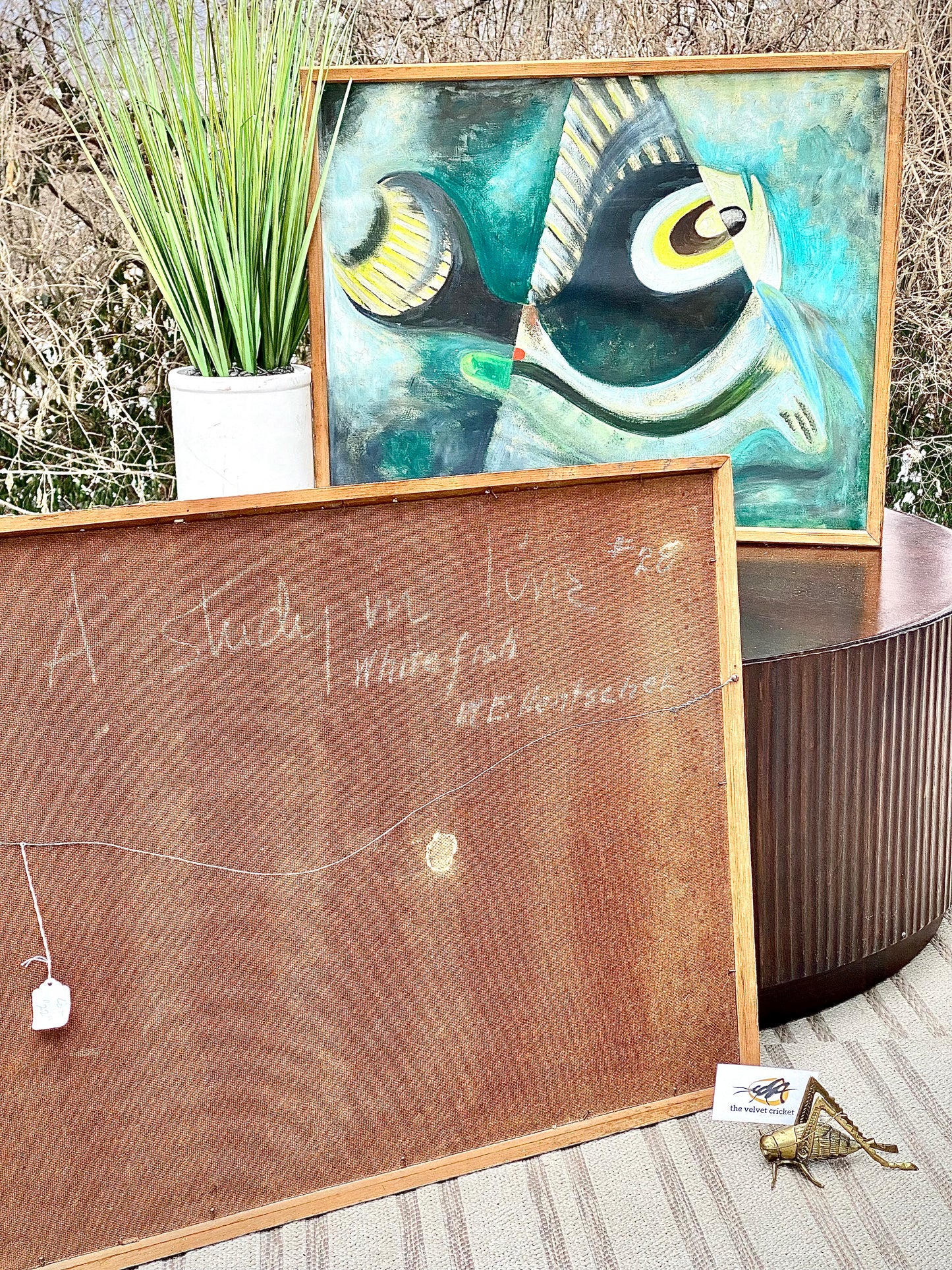 Pair of Vintage MCM Rookwood Artist Original Framed Paintings