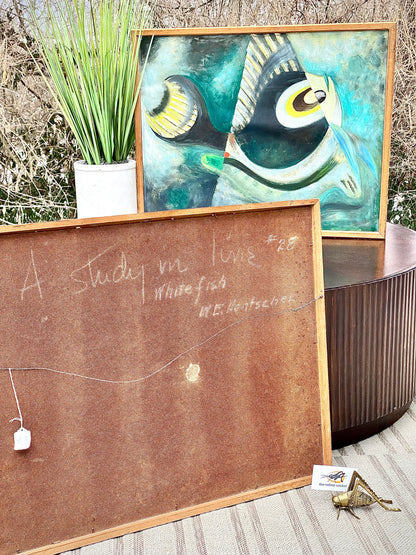 Pair of Vintage MCM Rookwood Artist Original Framed Paintings