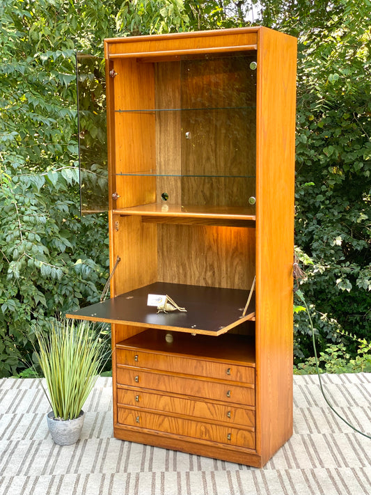Vintage Thomasville Lighted Desk Cabinet