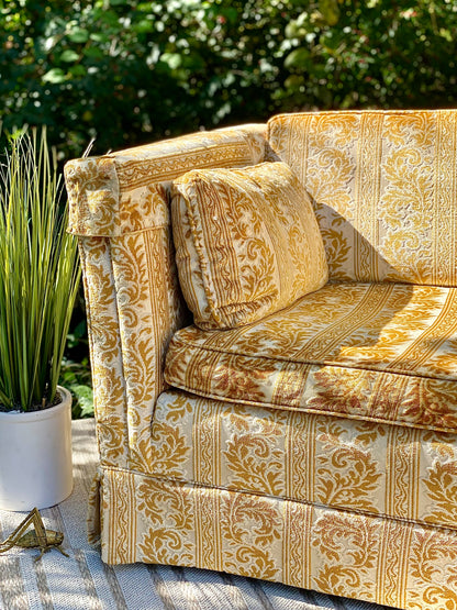 Vintage MCM Upholstered Sofa Couch