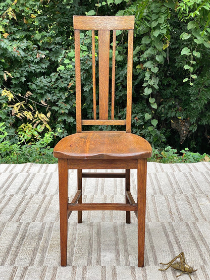 Vintage Arts & Crafts Crawford Oak Chair