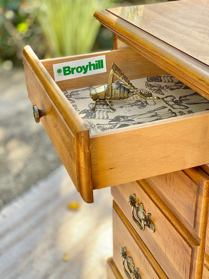 Vintage Broyhill Wooden 8 Drawer Dresser
