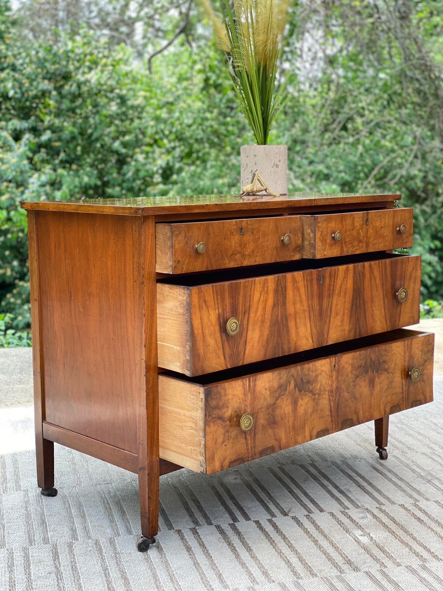 Vintage Wooden 4 Drawer Accent Dresser