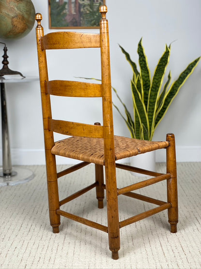 Antique Ladderback Hickory Seat Chair