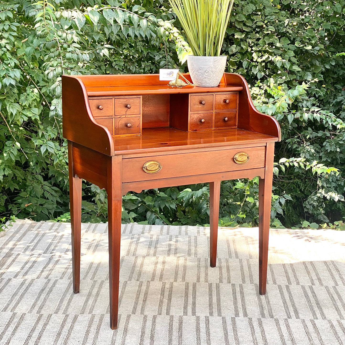 Vintage Pine Shop Secretary Desk
