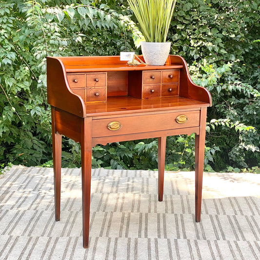 Vintage Pine Shop Secretary Desk
