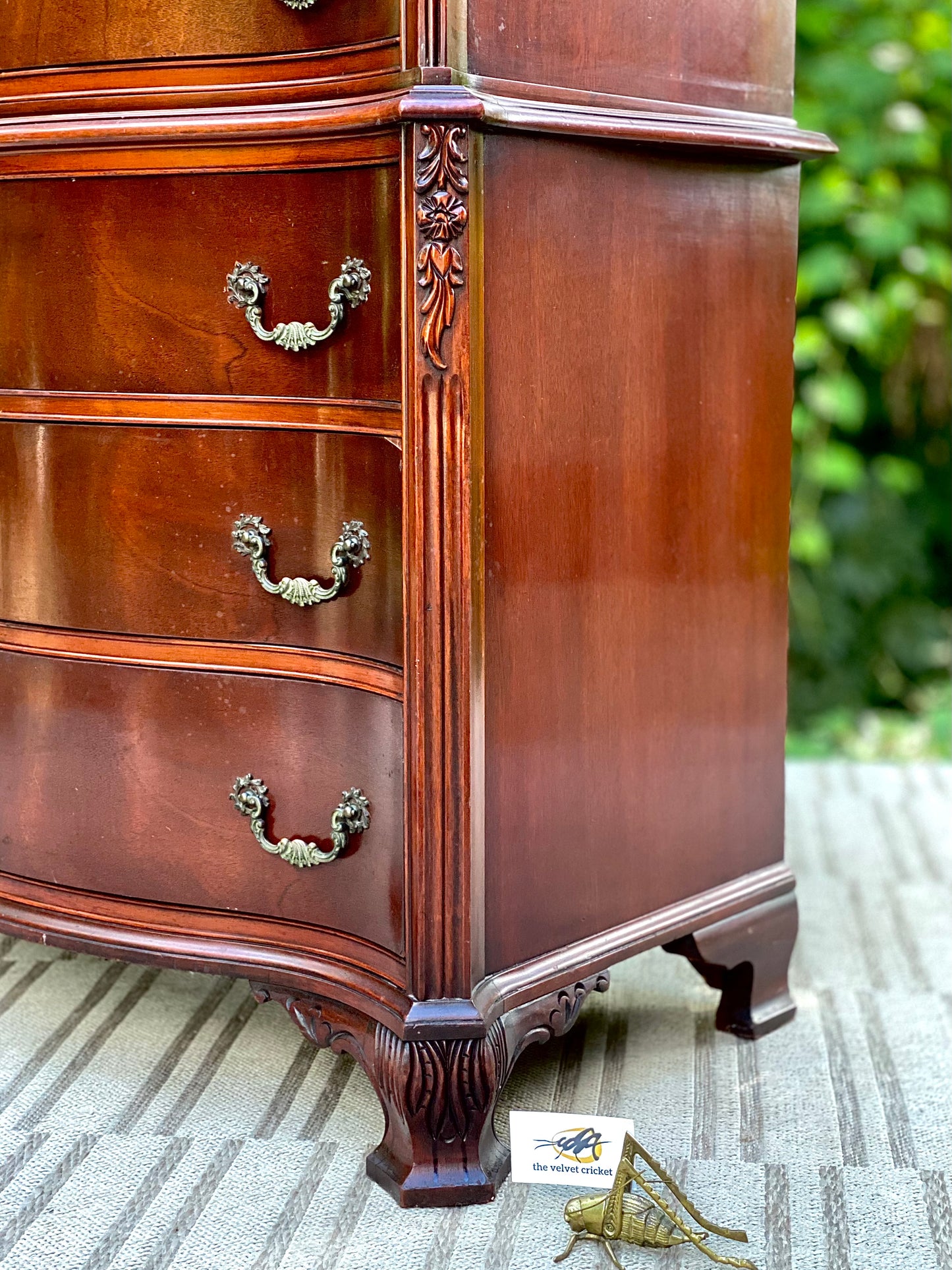 Vintage Wooden 7 Drawer Highboy Dresser