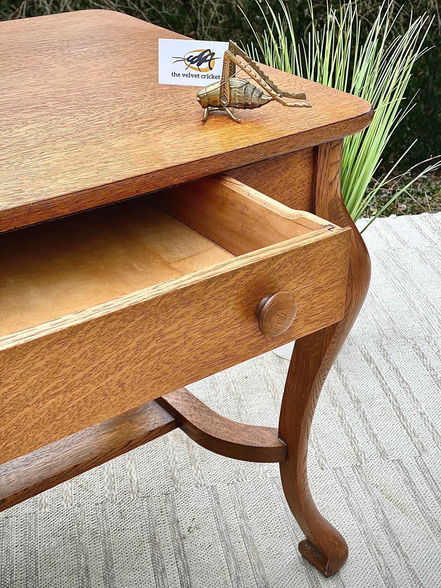 Vintage Arts & Craft Mission Okay Hallway Library Table