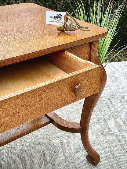 Vintage Arts & Craft Mission Okay Hallway Library Table