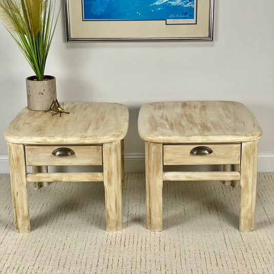 Nice Pair of Solid Wood End Tables