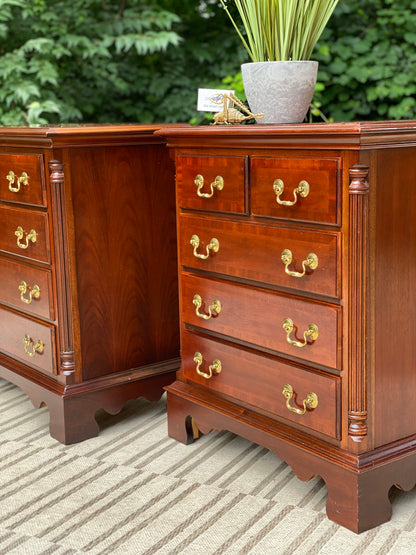 Beautiful Pair of Wooden Lexington Nightstands