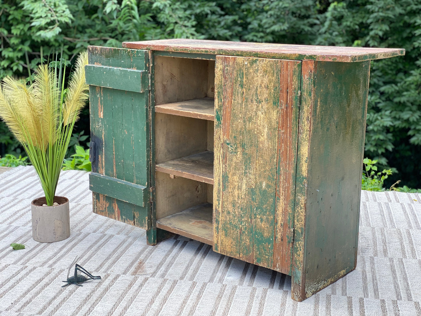 Vintage Rustic Painted Cabinet