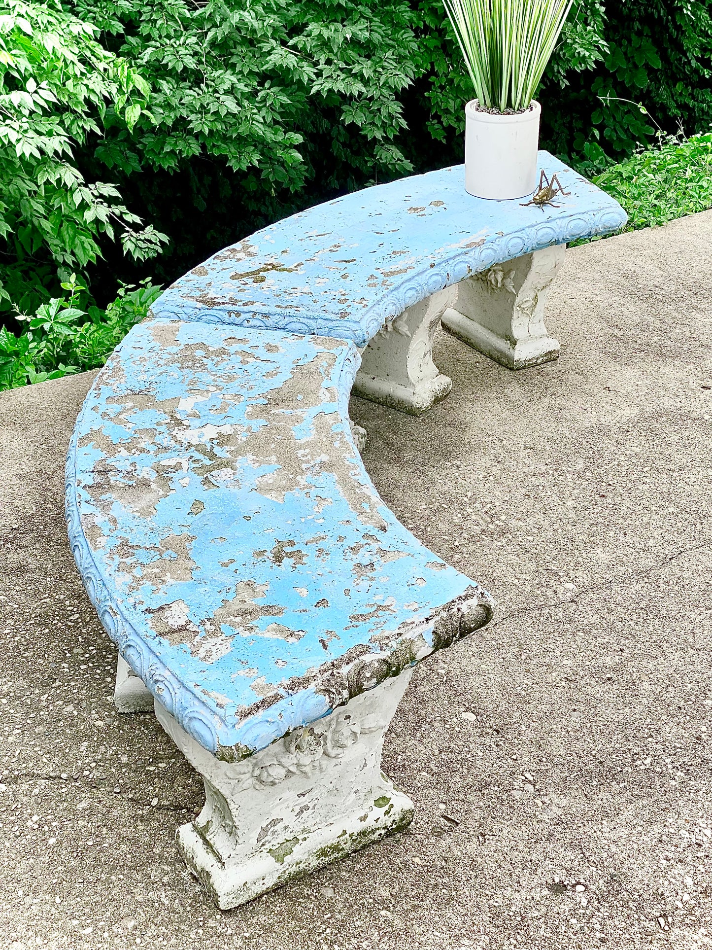 Vintage Concrete Garden Benches