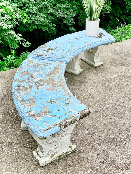 Vintage Concrete Garden Benches