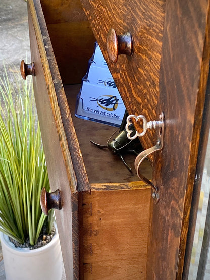 Vintage Arts & Crafts Tiger Oak Cabinet