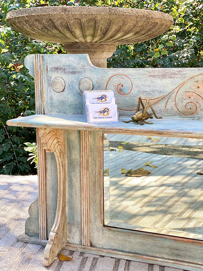 Large Vintage Painted Hallway Mirror