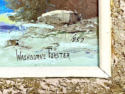 Vintage Washburne Forster Original Southwest Framed Oil Painting