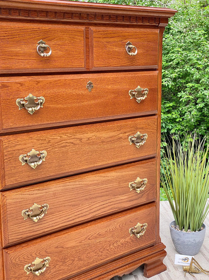 Vintage Kincaid 5 Drawer Highboy Dresser