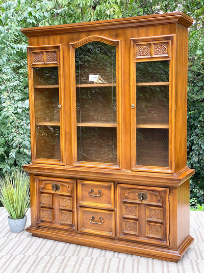 Vintage Wooden Display Hutch