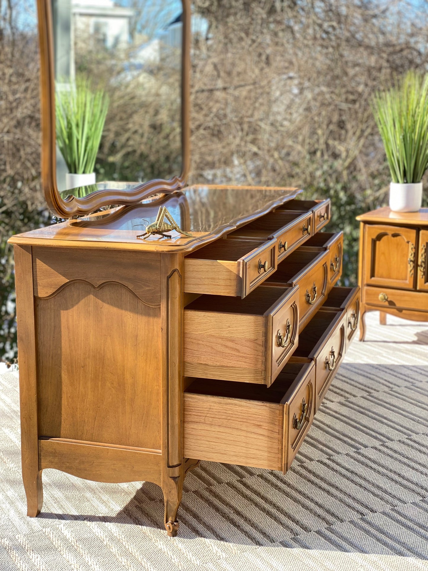 Vintage Lowboy Dresser & Nightstand