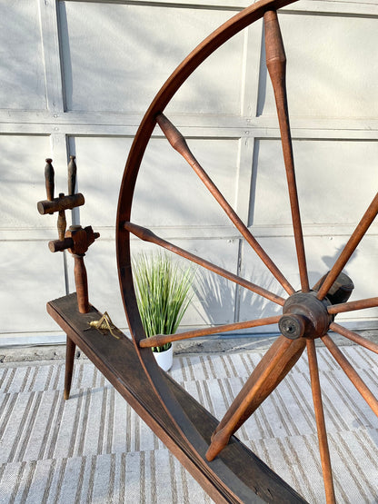 Large Antique Spinning Wheel