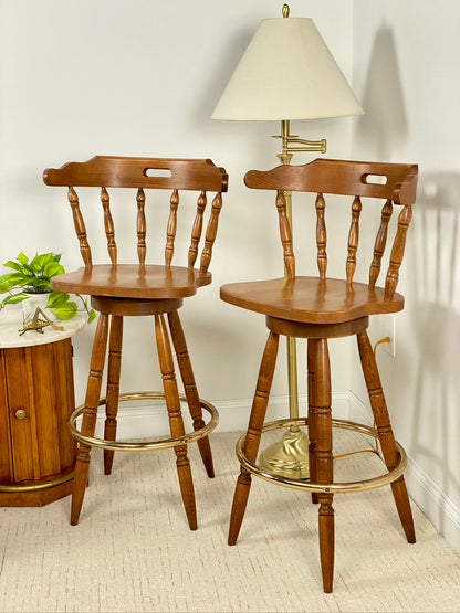 Solid Wood Bar Counter Stools