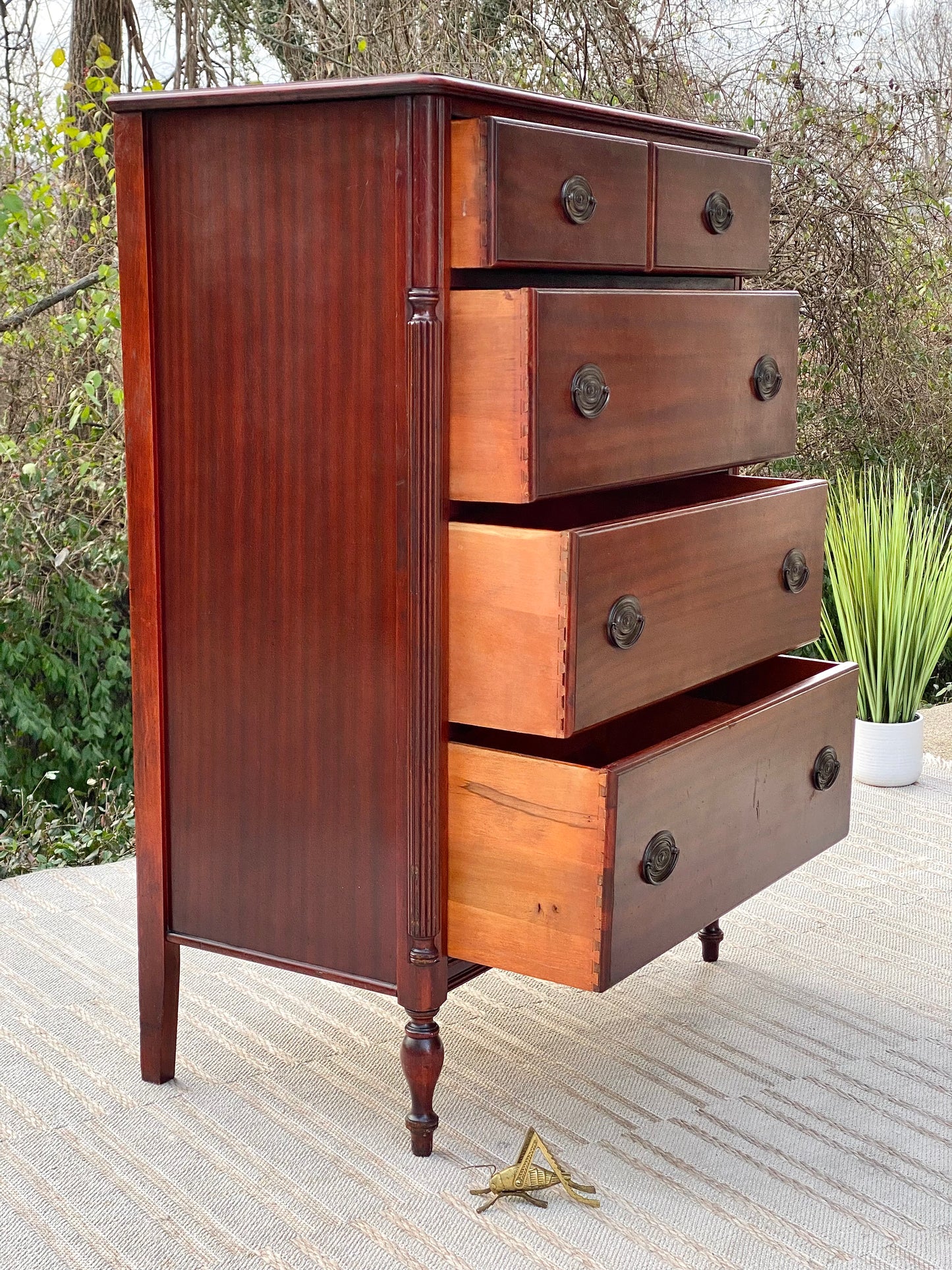 Vintage Mahogany 4 Drawer Dresser