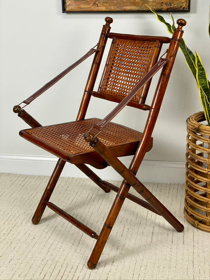 SOLD - Folding Cane Chair
