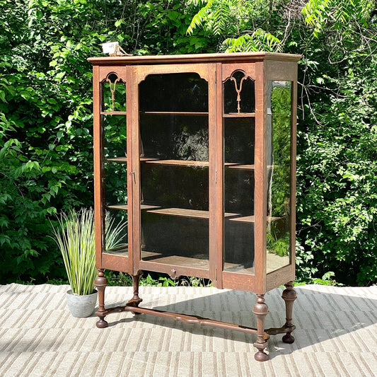 Vintage Wooden Glass Display Case
