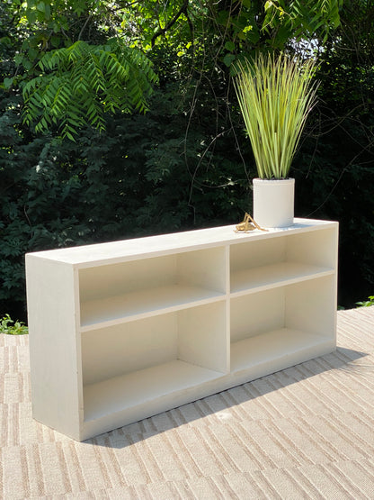 Vintage 2 Tier White Bookshelf