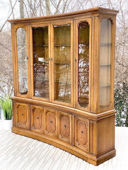 Vintage Unique Furniture Lighted Hutch