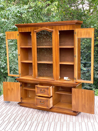 Vintage Wooden Display Hutch