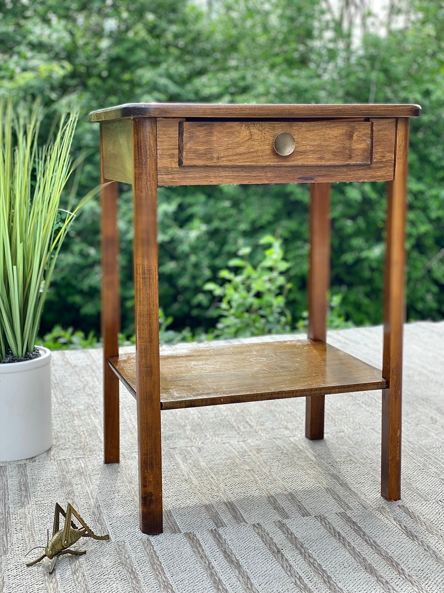 Vintage Wooden Craftsman Side Table