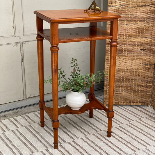 Antique Solid Cherry Plant Stand