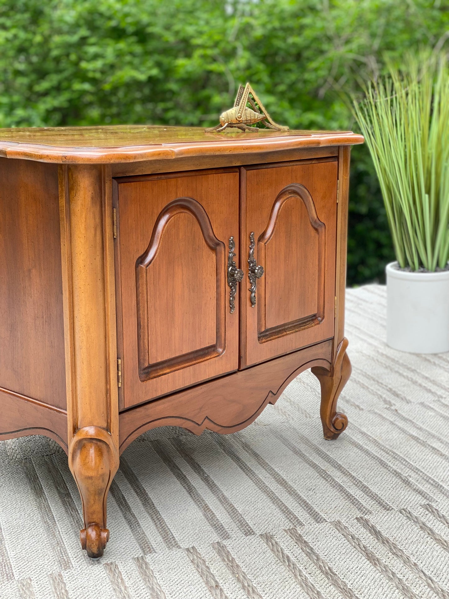 Vintage Wooden Side Table Cabinet