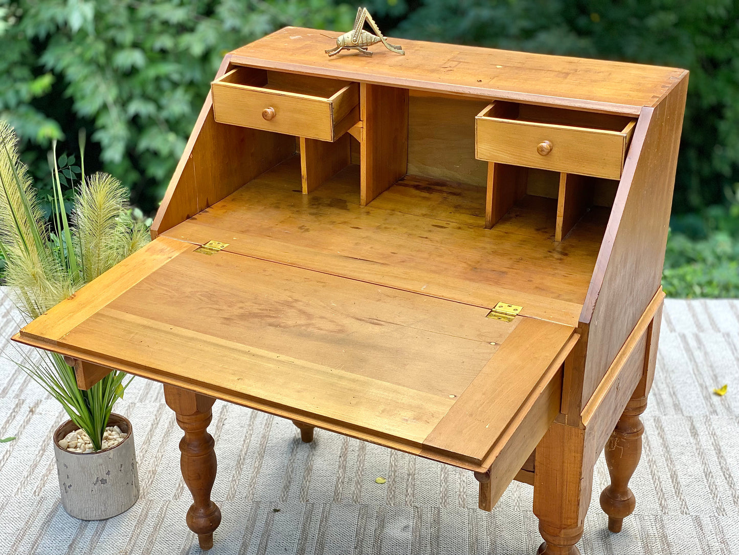 Vintage Wooden Secretary Desk