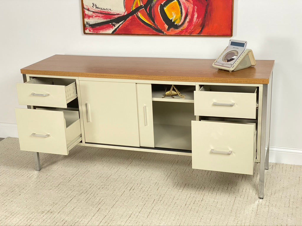 Vintage Metal Credenza TV Stand