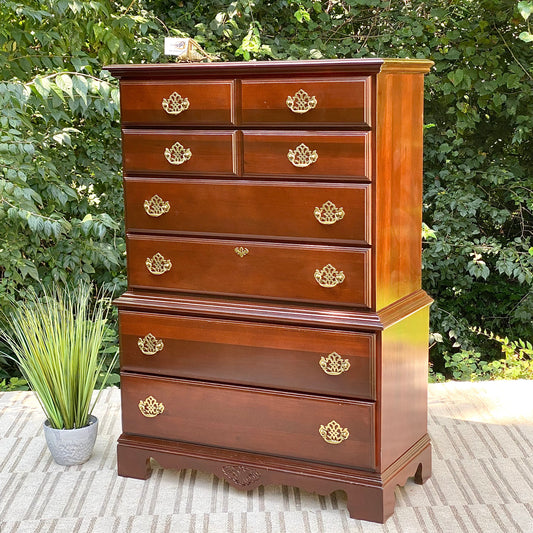 Vintage Kincaid 6 Drawer Highboy Dresser