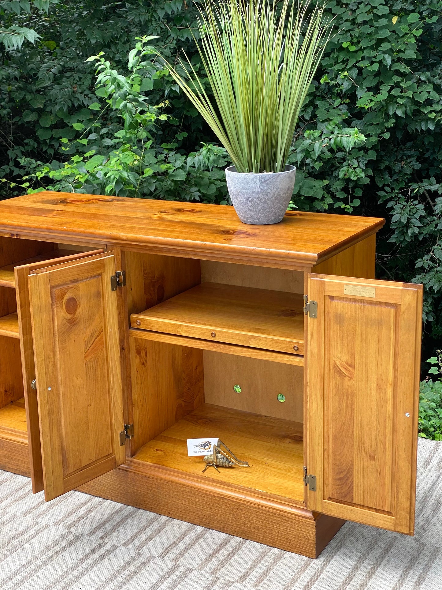 Nice Handmade Solid Pine Buffet Credenza