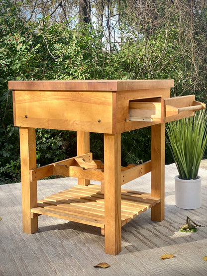 Vintage Butcher Block Island