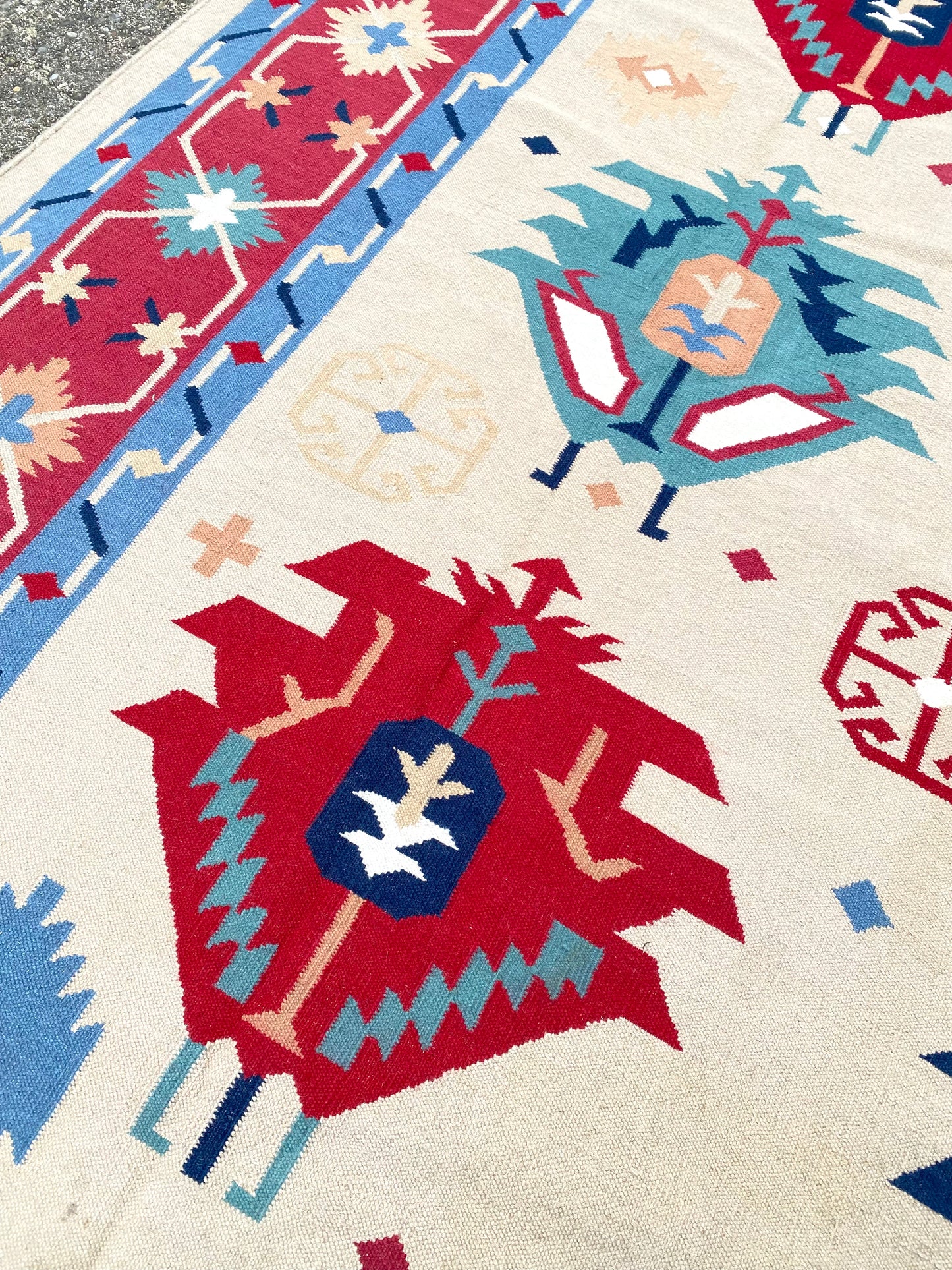 Large Native American Colorful Woven Area Rug