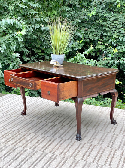 Vintage Chippendale Mahogany Writing Desk